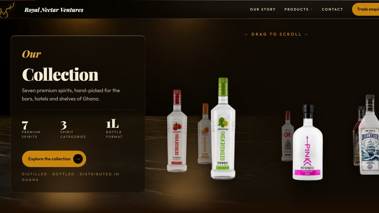 The Royal Nectar Ventures collection page.