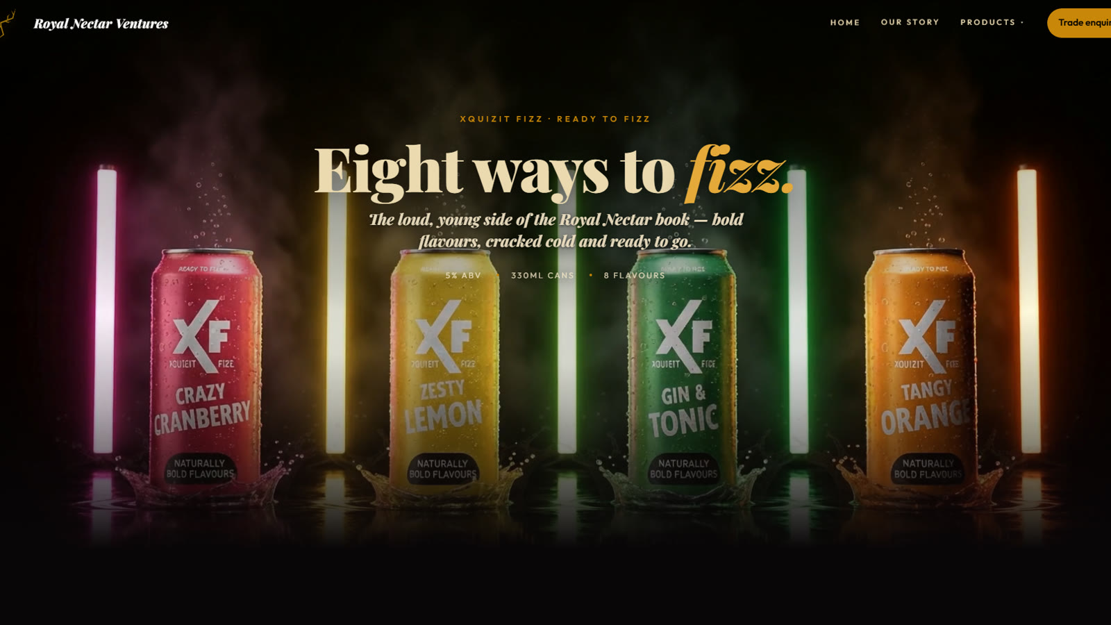 The Royal Nectar Ventures XF product page.
